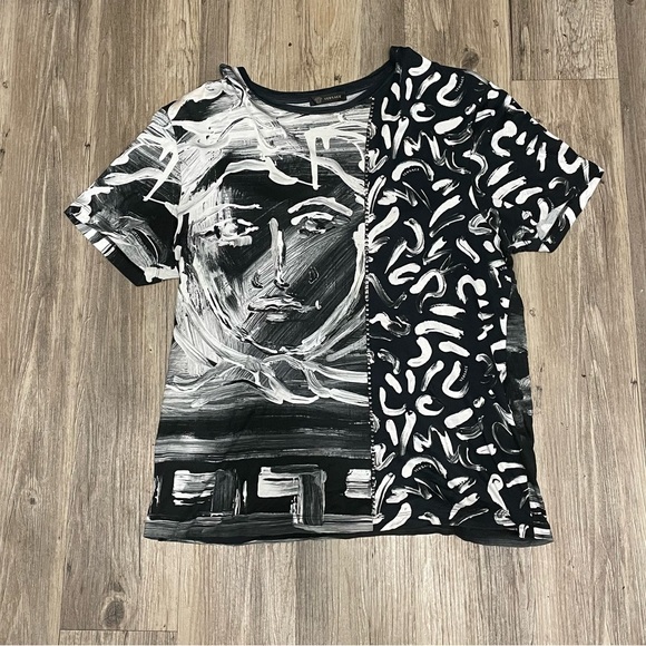 Versace Monochrome Medusa Painted Cotton T-Shirt Size S